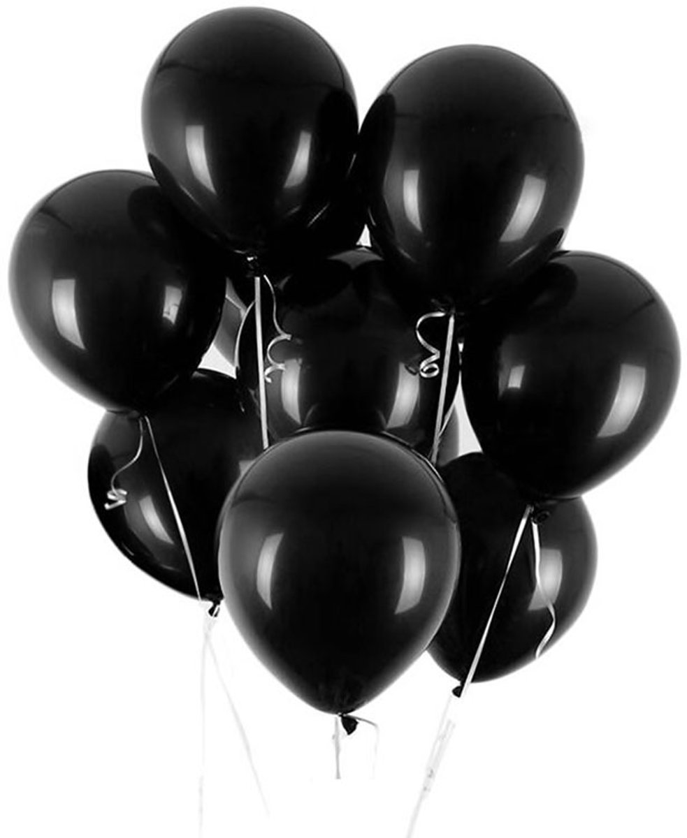 Set van 10 Metallic Ballonnen Zwart | Latex Ballonnen | Feesten & Partijen